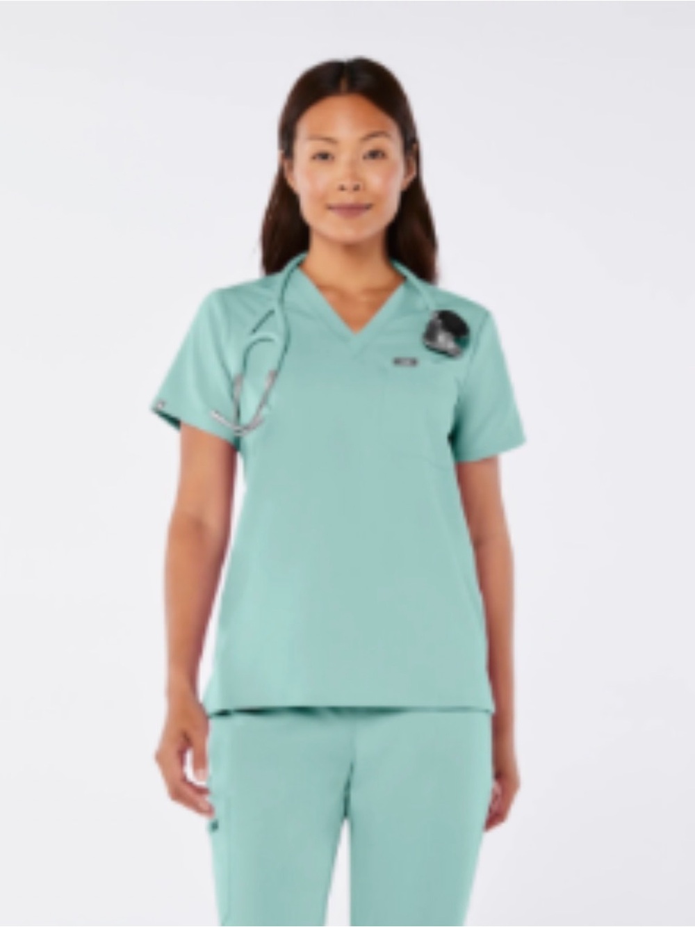 FIGS Catarina PETITE Scrub top Seaglass large
